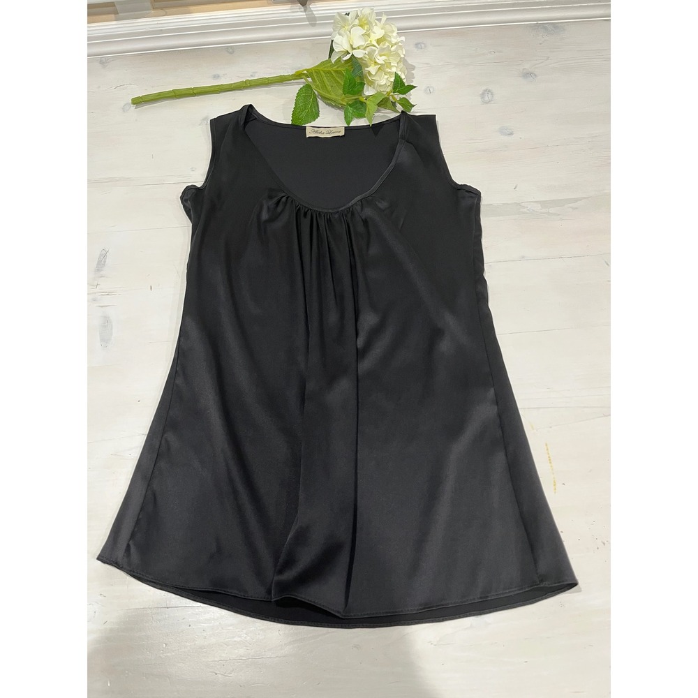 Alisha Levine Silk Sleeveless Top Women's Size‎ S Black Blouse